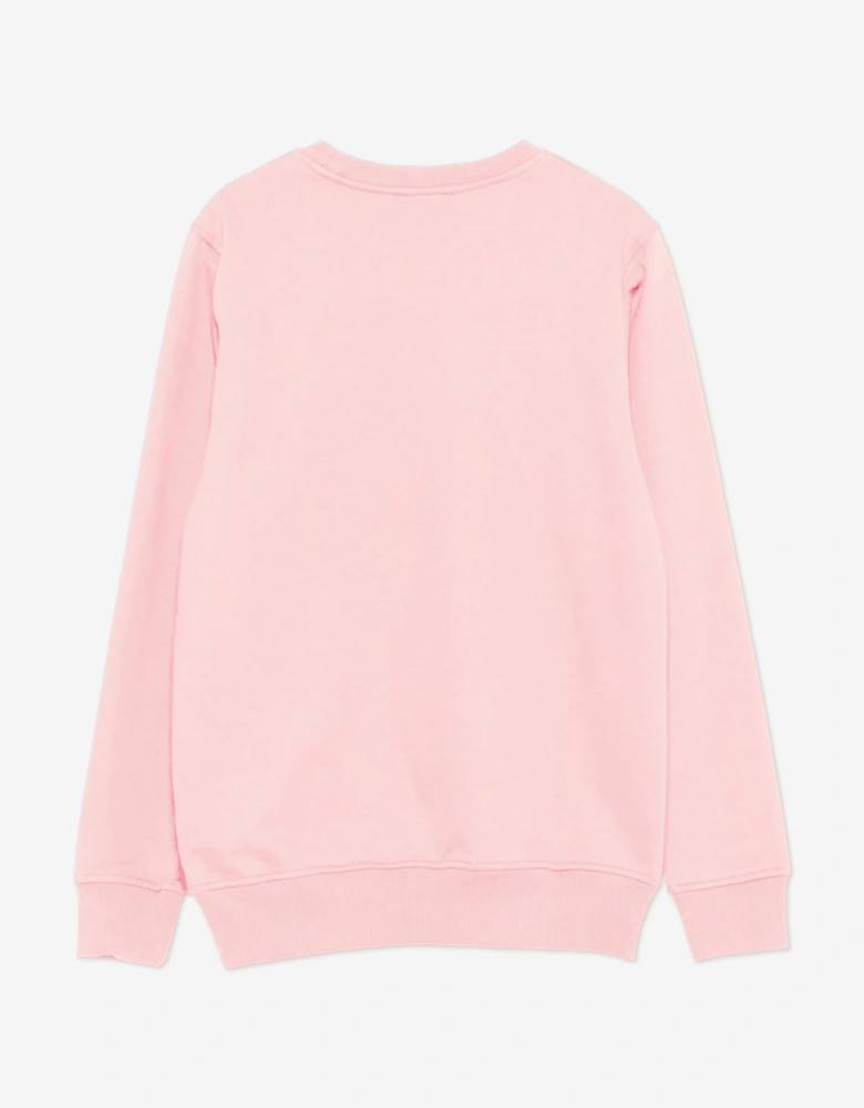 Girls Teddy Bear Logo Sweatshirt in Pink