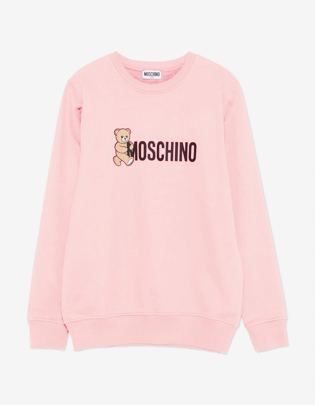 Girls Teddy Bear Logo Sweatshirt in Pink, 5 of 4