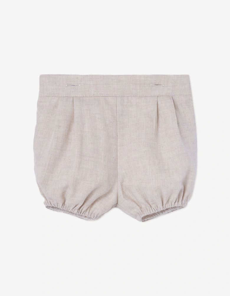 Baby Blouse and Short Set in Beige