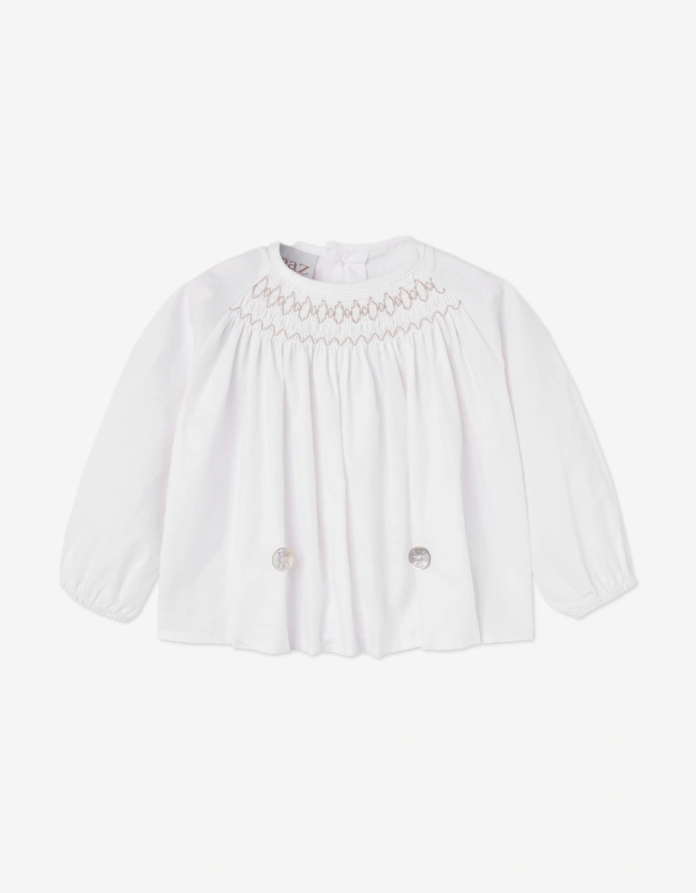 Baby Blouse and Short Set in Beige