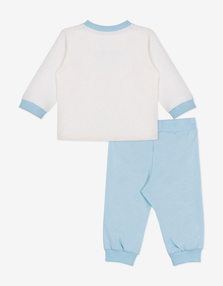 Baby Long Sleeve T-Shirt and Pants Set in Blue
