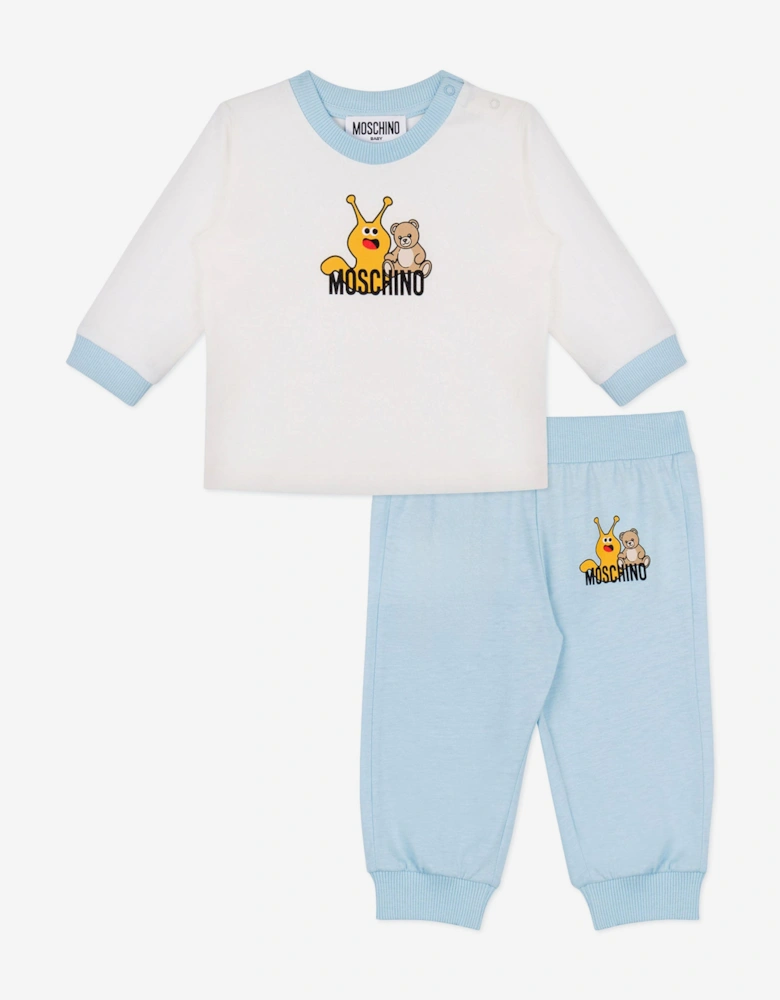 Baby Long Sleeve T-Shirt and Pants Set in Blue