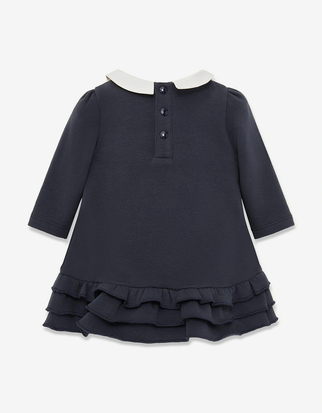 Enfant Baby Girls Logo Dress in Navy