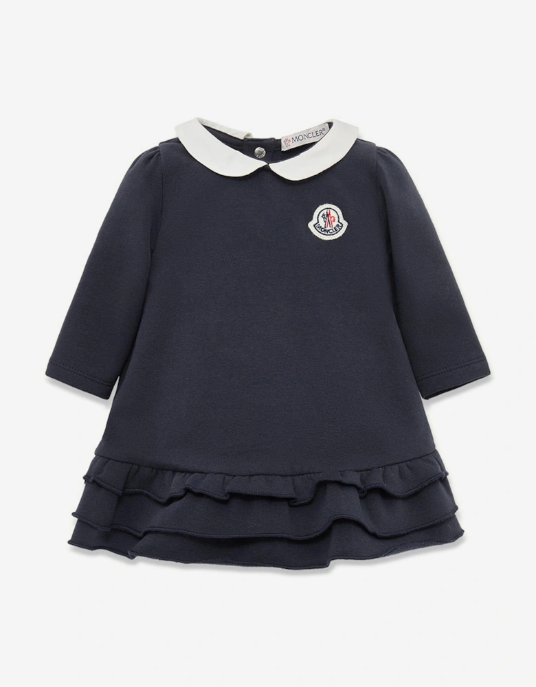 Enfant Baby Girls Logo Dress in Navy