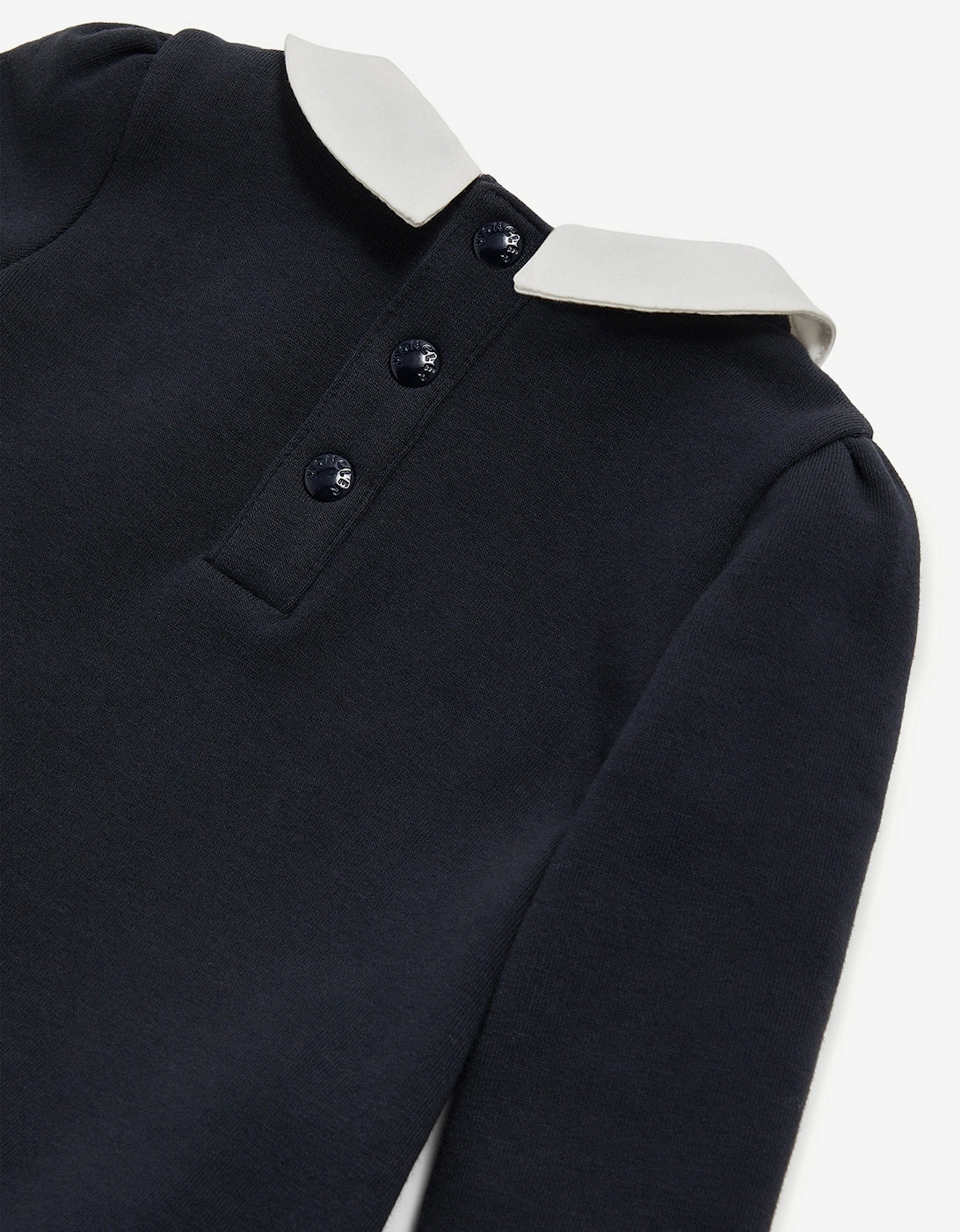 Enfant Baby Girls Logo Dress in Navy