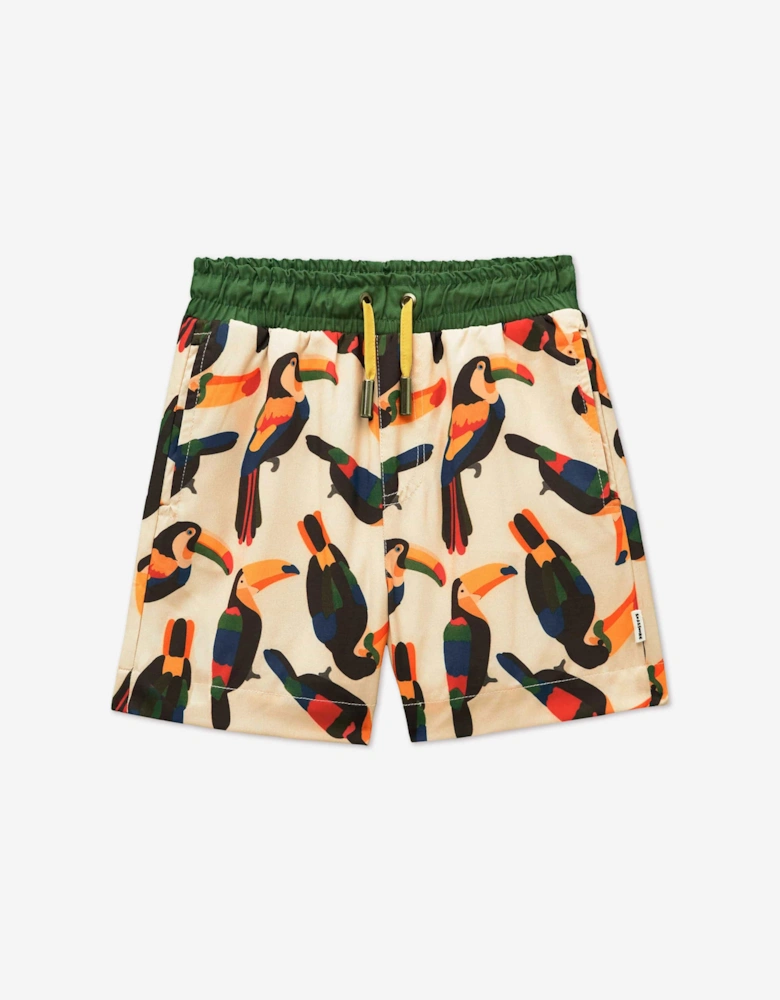 Boys Toucan Swim Shorts in Beige (UPF50+)