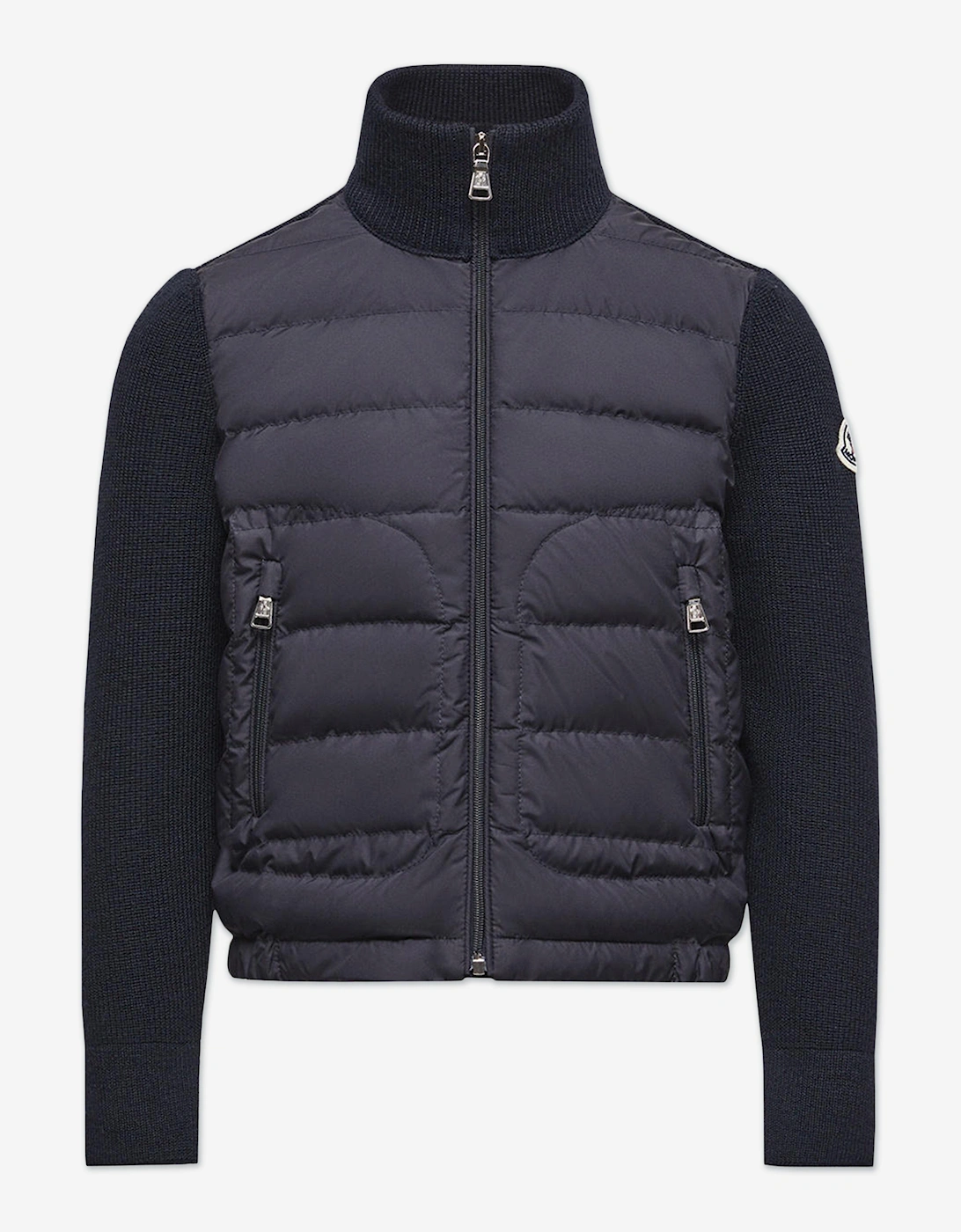 Enfant Boys Down Padded Zip Up Cardigan in Navy, 5 of 4