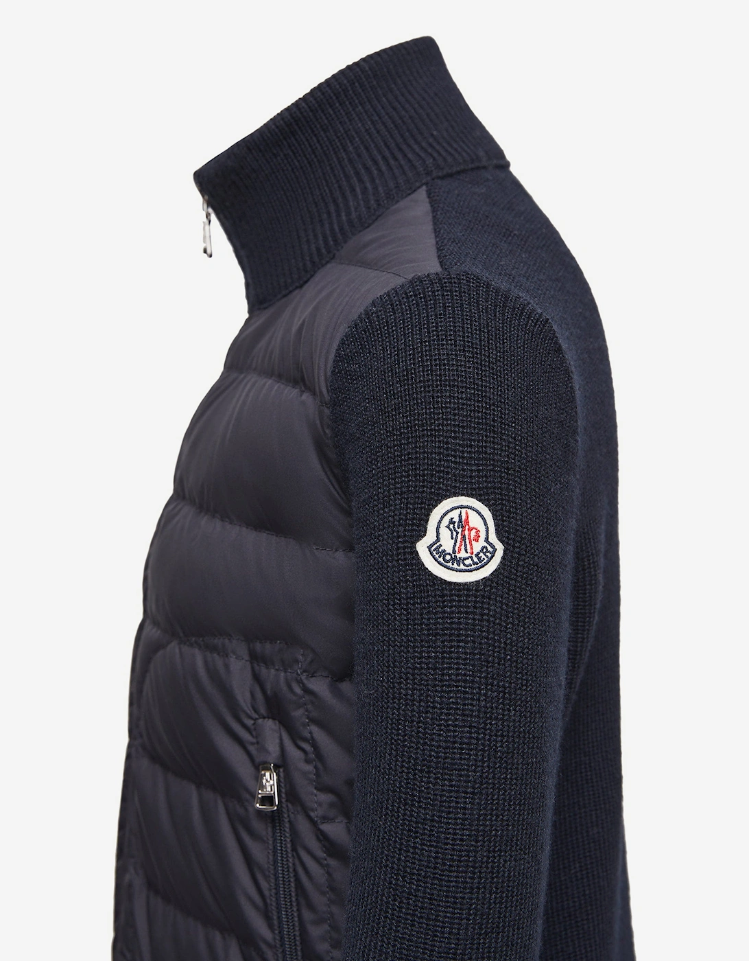 Enfant Boys Down Padded Zip Up Cardigan in Navy