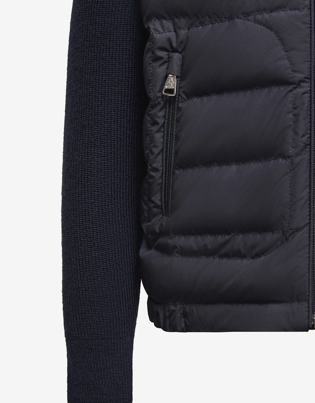 Enfant Boys Down Padded Zip Up Cardigan in Navy