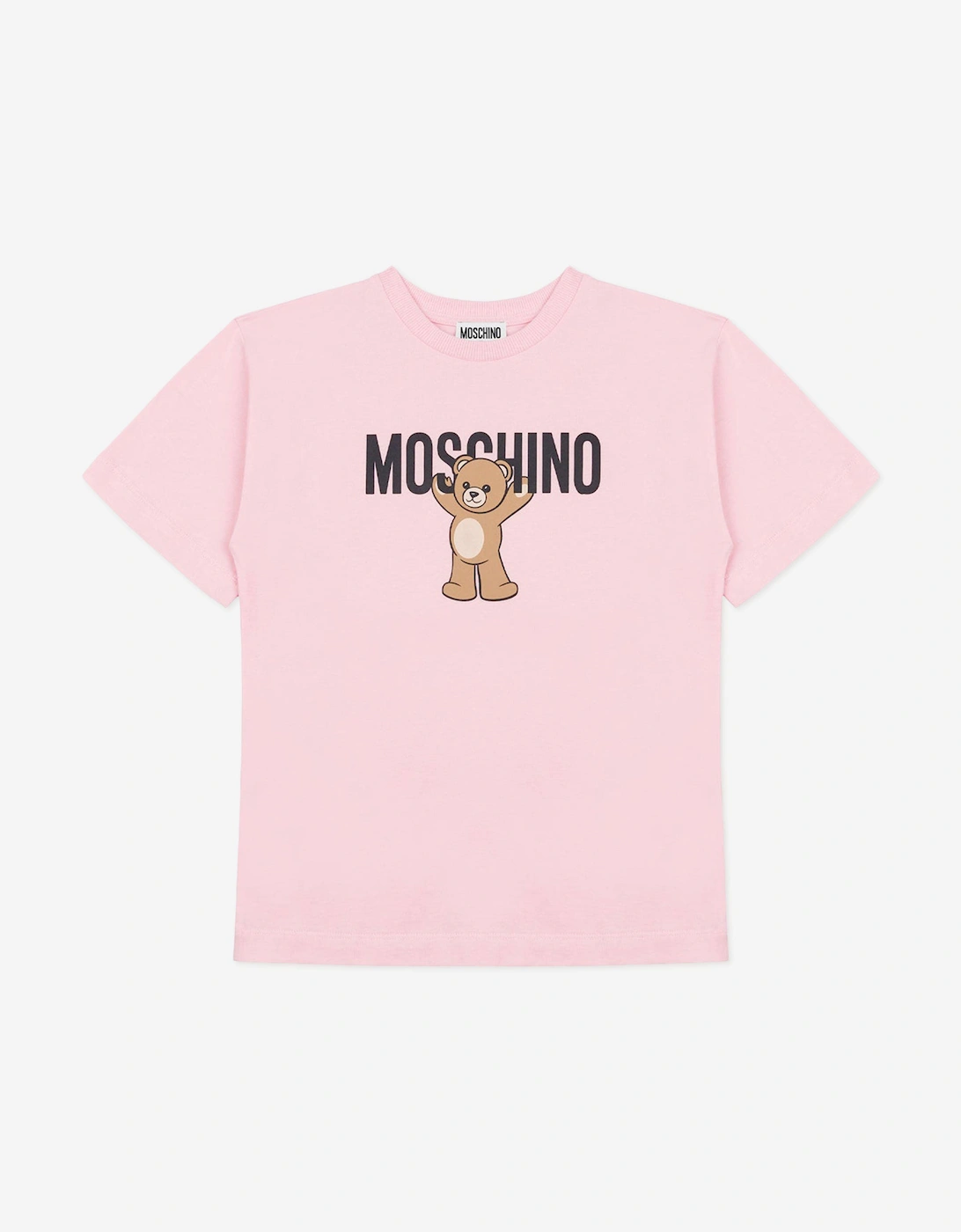 Girls Teddy Bear Logo T-Shirt in Pink, 5 of 4