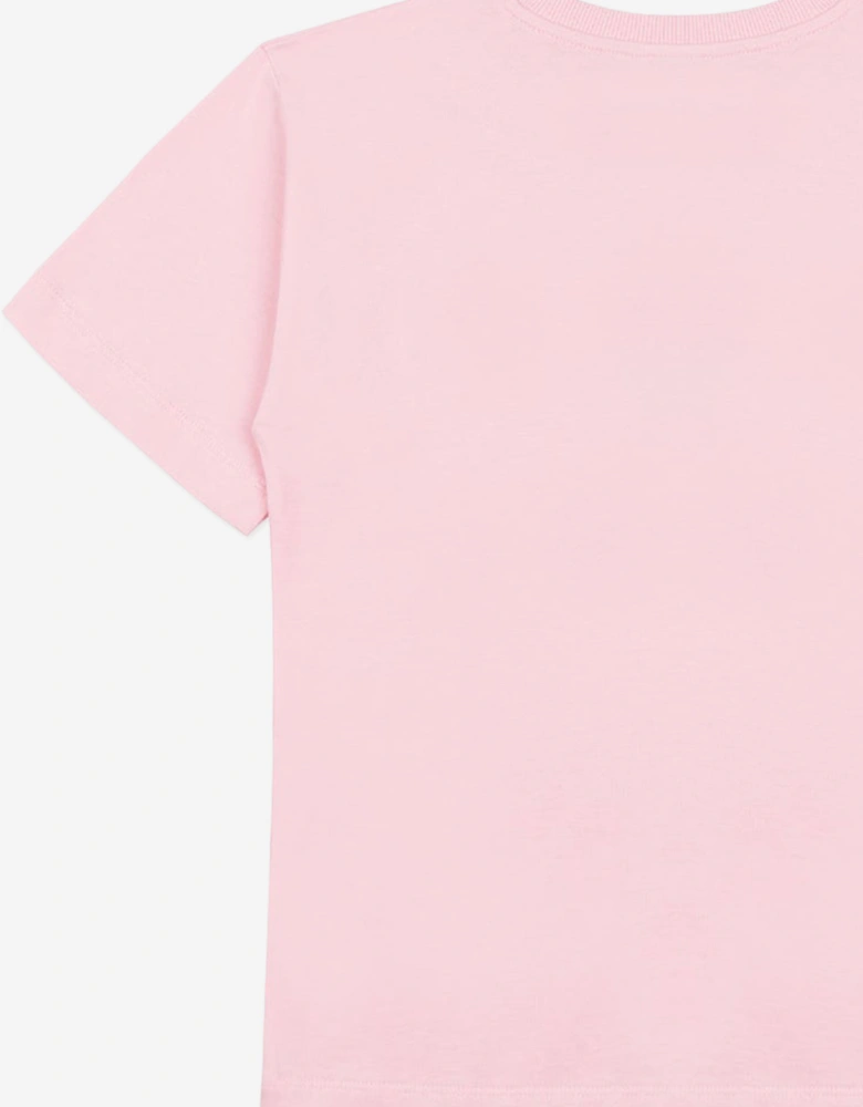 Girls Teddy Bear Logo T-Shirt in Pink