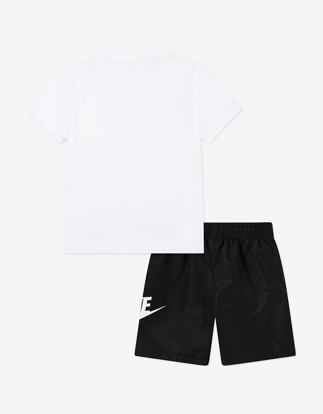 Kids Woven Short Set in White