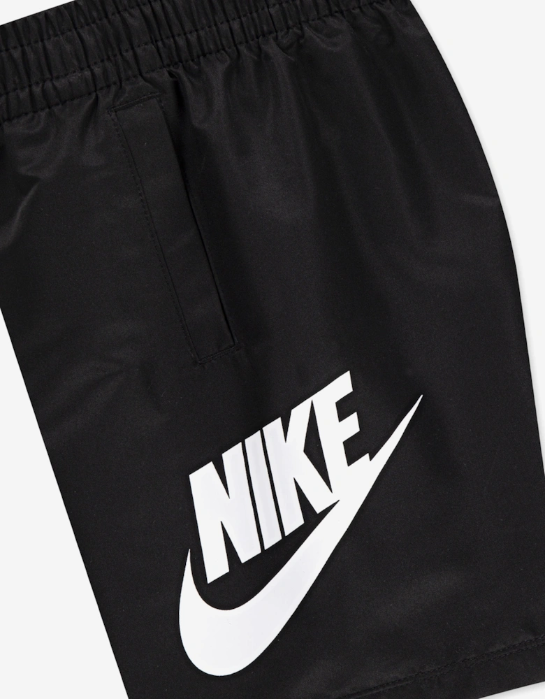 Kids Woven Short Set in White