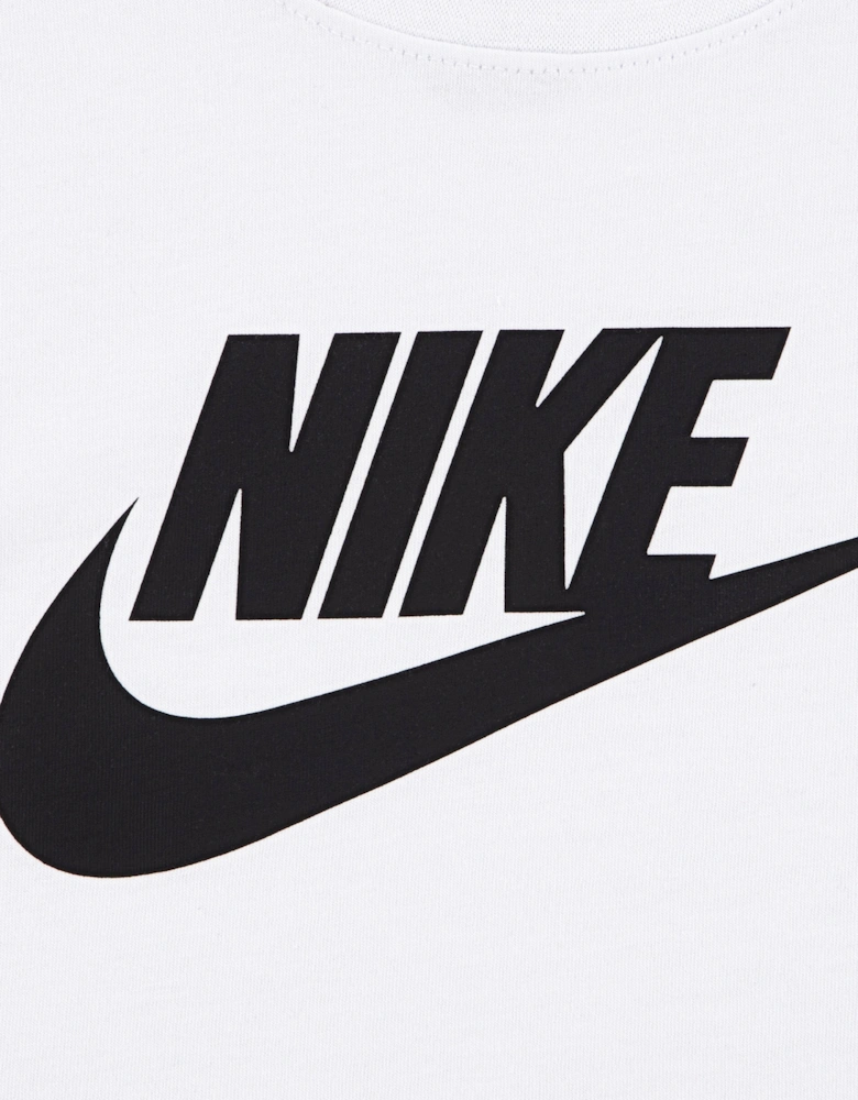 Kids Woven Short Set in White