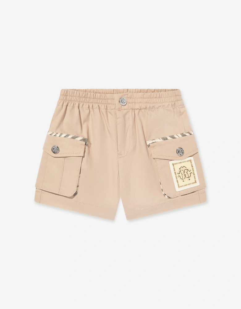Baby Boys Cargo Shorts in Beige