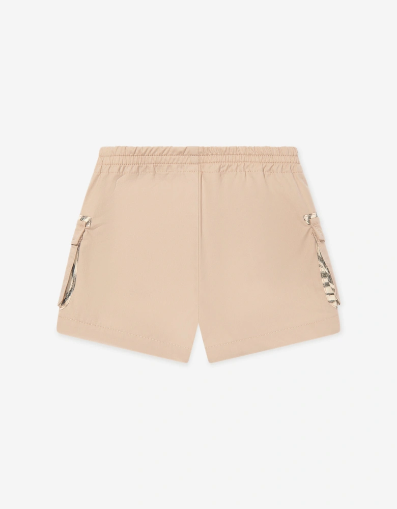 Baby Boys Cargo Shorts in Beige