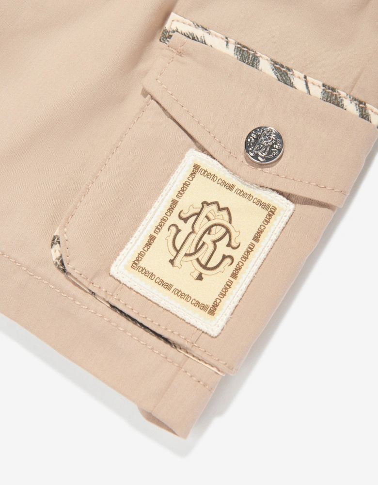 Baby Boys Cargo Shorts in Beige