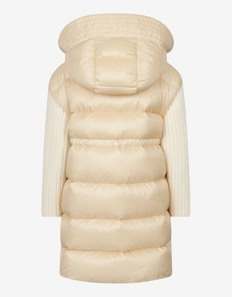 Enfant Girls Katife Long Parka in Ivory