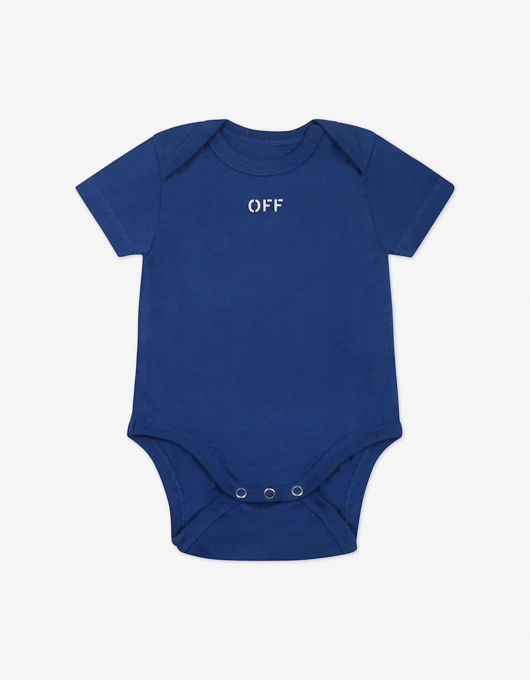 Baby Boys Off Stamp 3 Pack Bodysuit Set in Multicolour