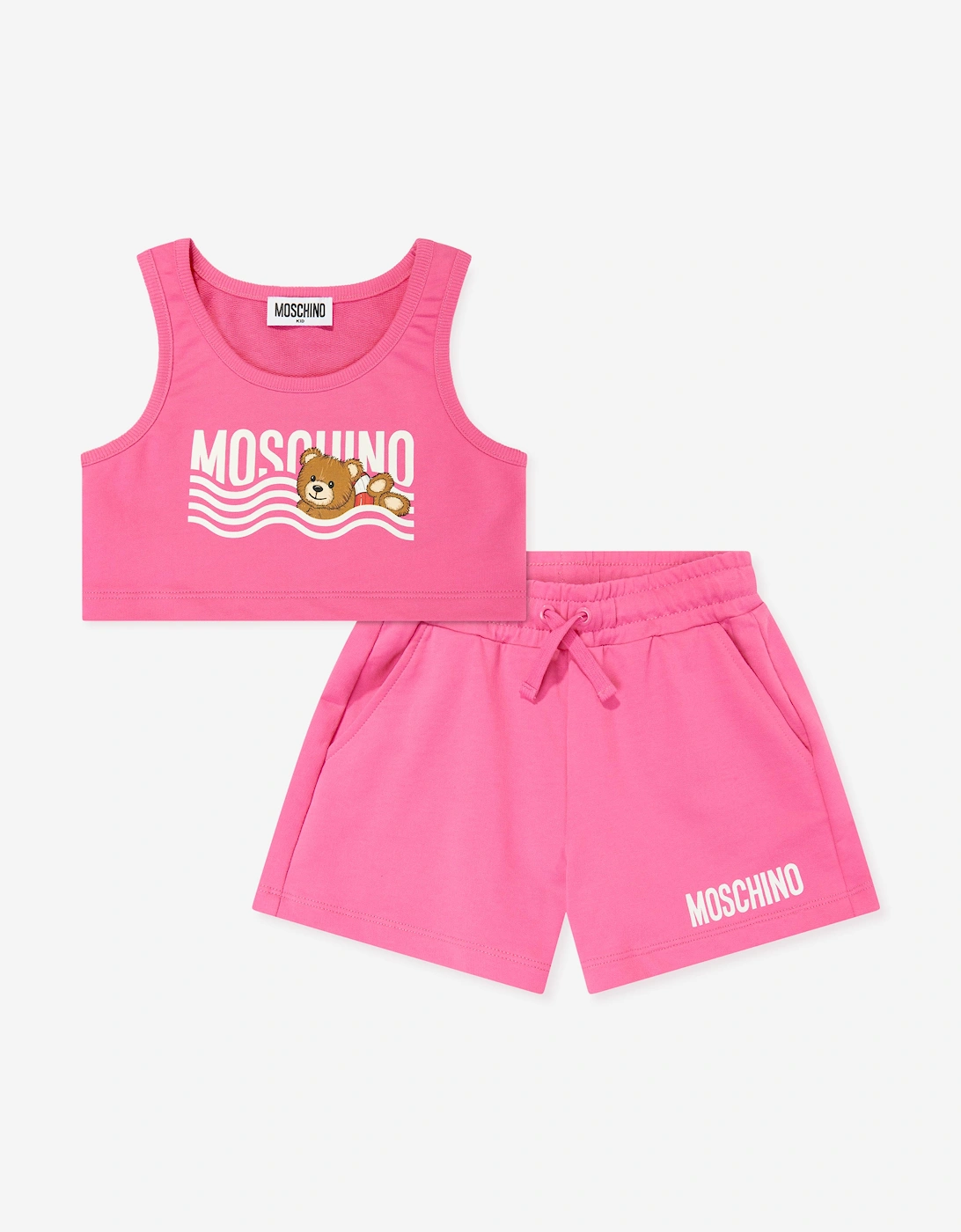 Girls Logo Top and Shorts Set in Pink, 5 of 4