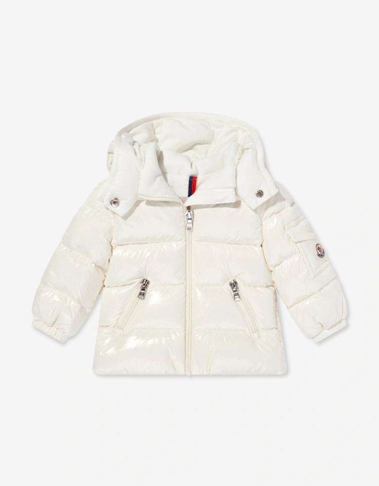 Enfant Baby Girls Down Padded Bady Jacket in Ivory