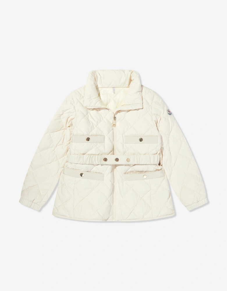 Enfant Girls Down Padded Philanta Jacket in Ivory