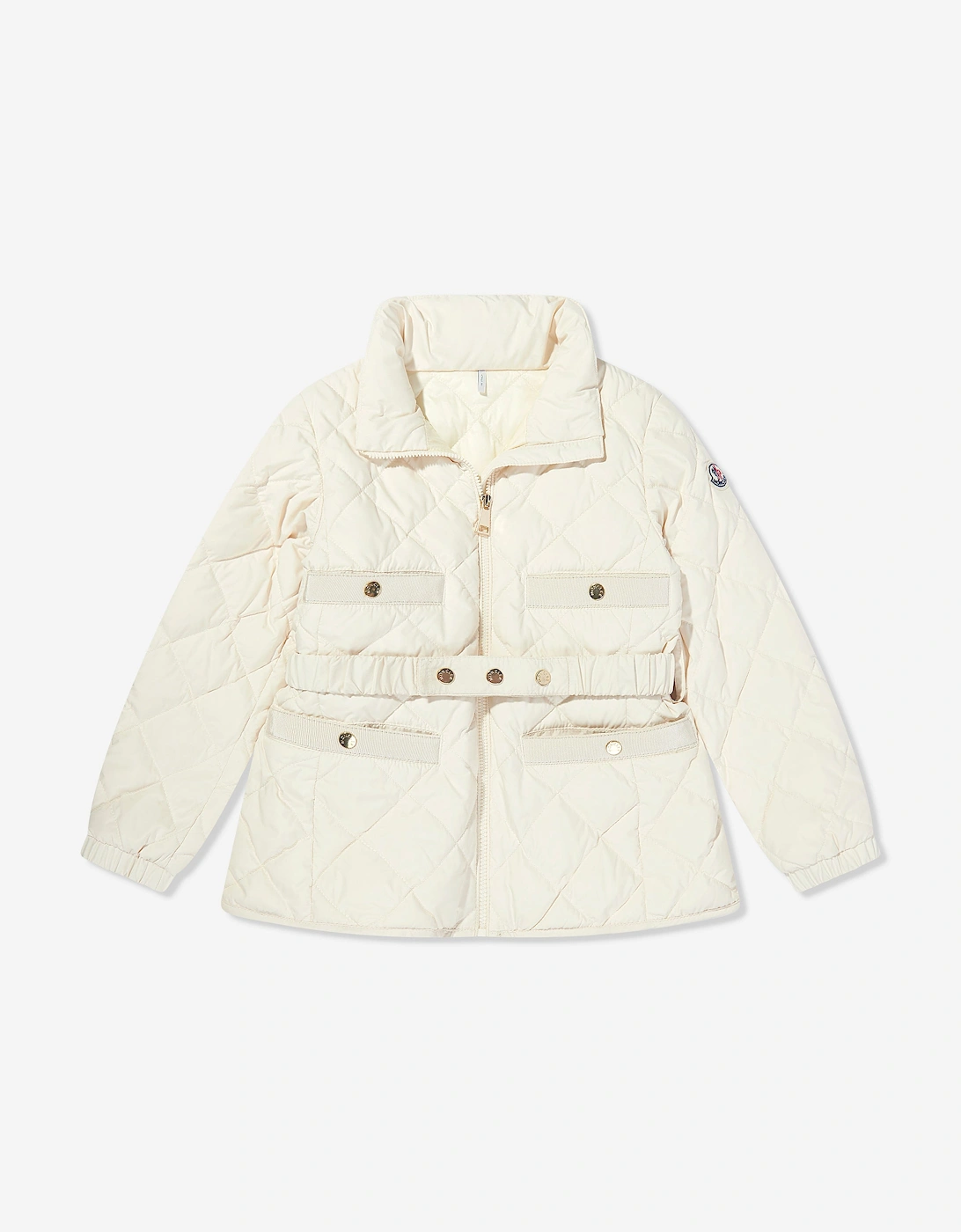 Enfant Girls Down Padded Philanta Jacket in Ivory, 5 of 4