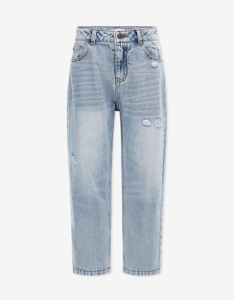 Kids Teddy Bear Logo Jeans in Blue