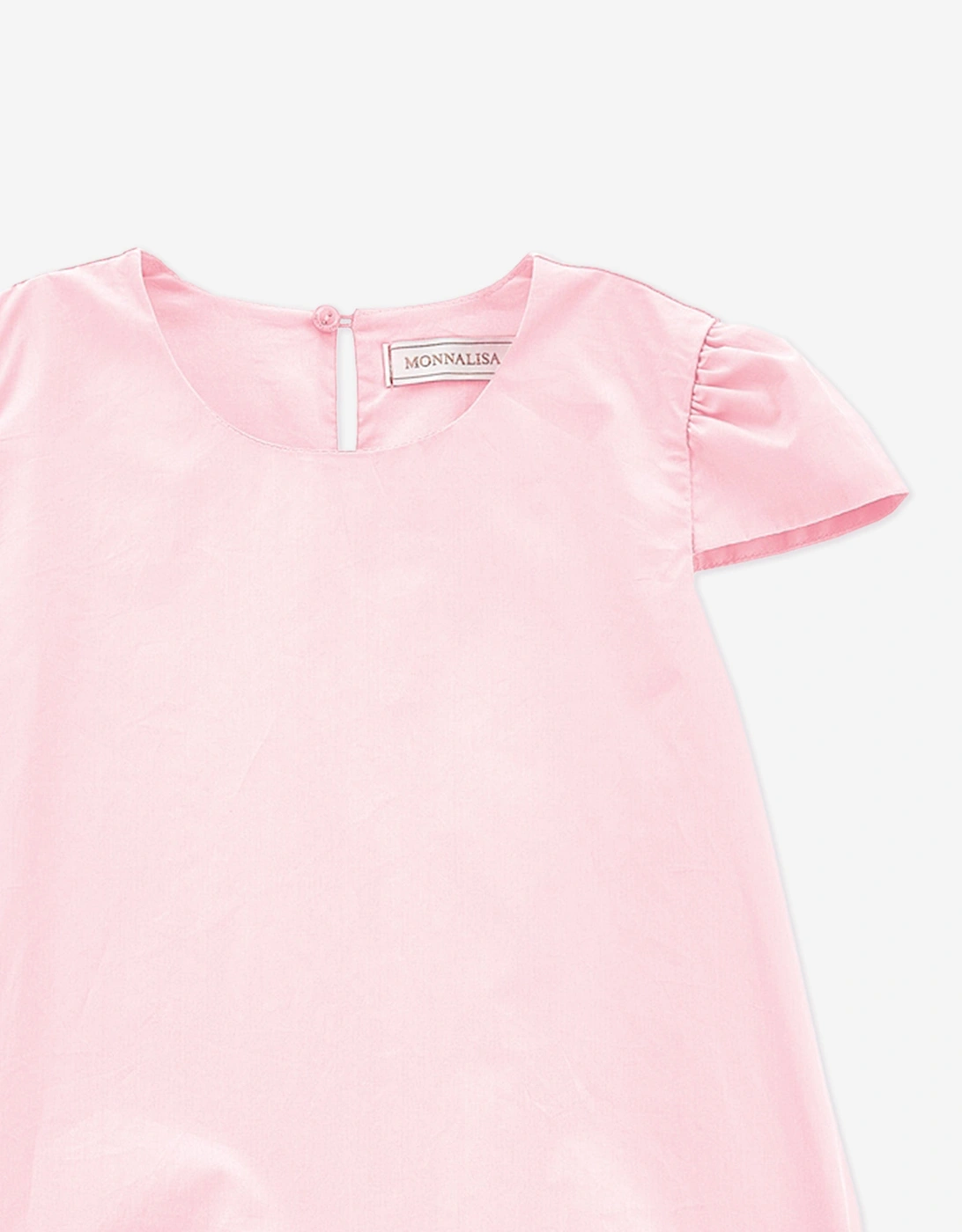 Giirls Cotton Ruffle Dress in Pink