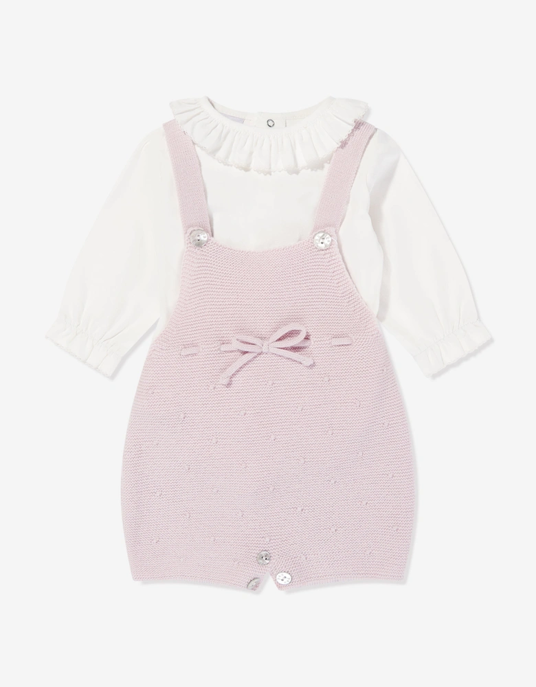 Baby Girls Dungarees Set in Pink