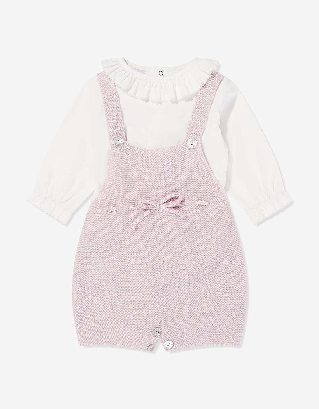 Baby Girls Dungarees Set in Pink, 5 of 4