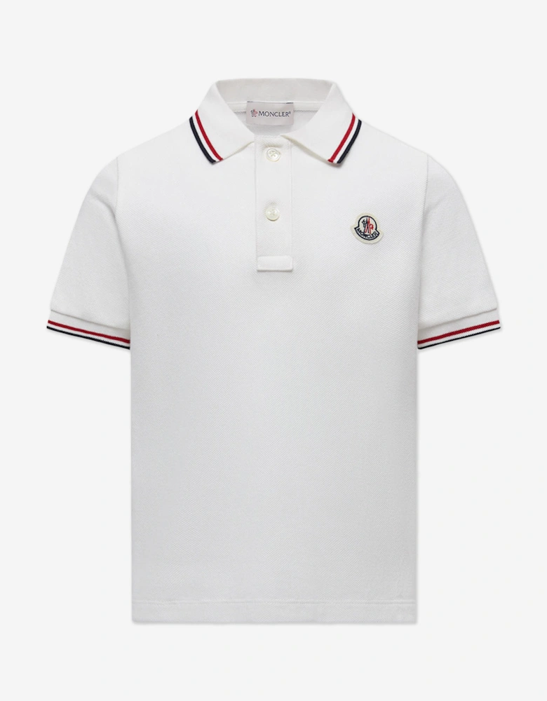 Enfant Boys Logo Polo Shirt in Ivory