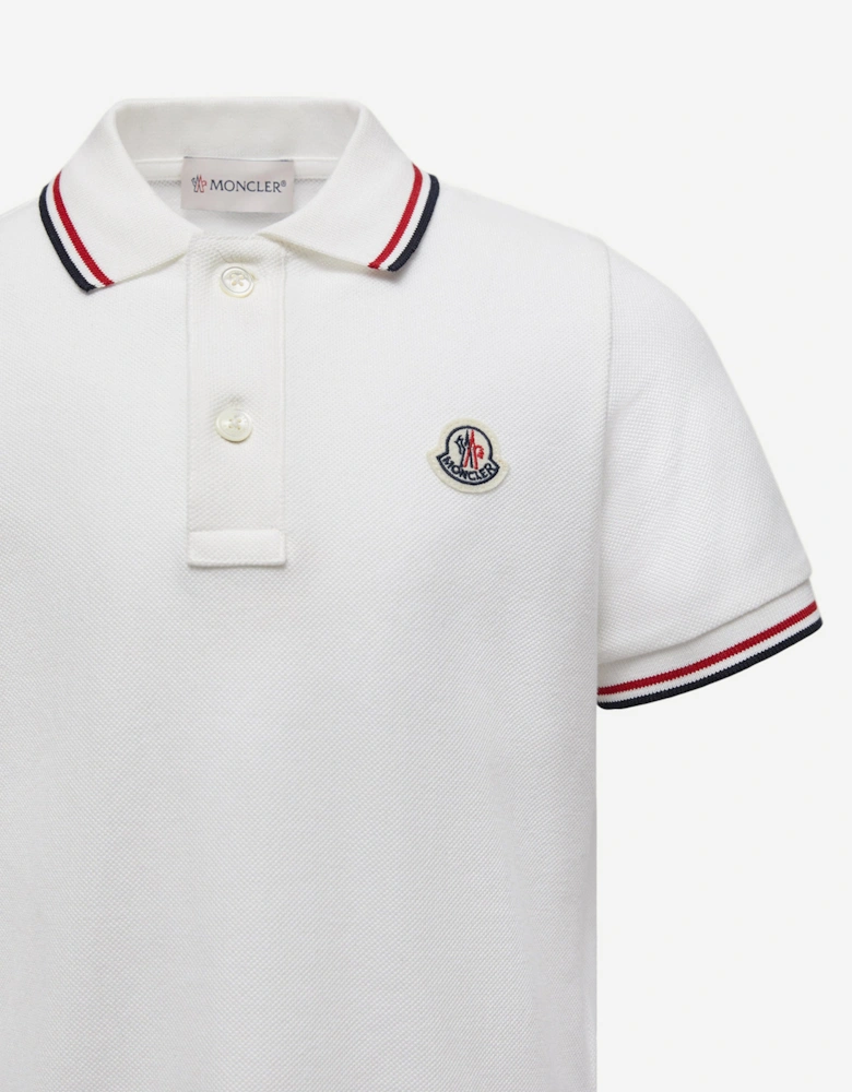 Enfant Boys Logo Polo Shirt in Ivory