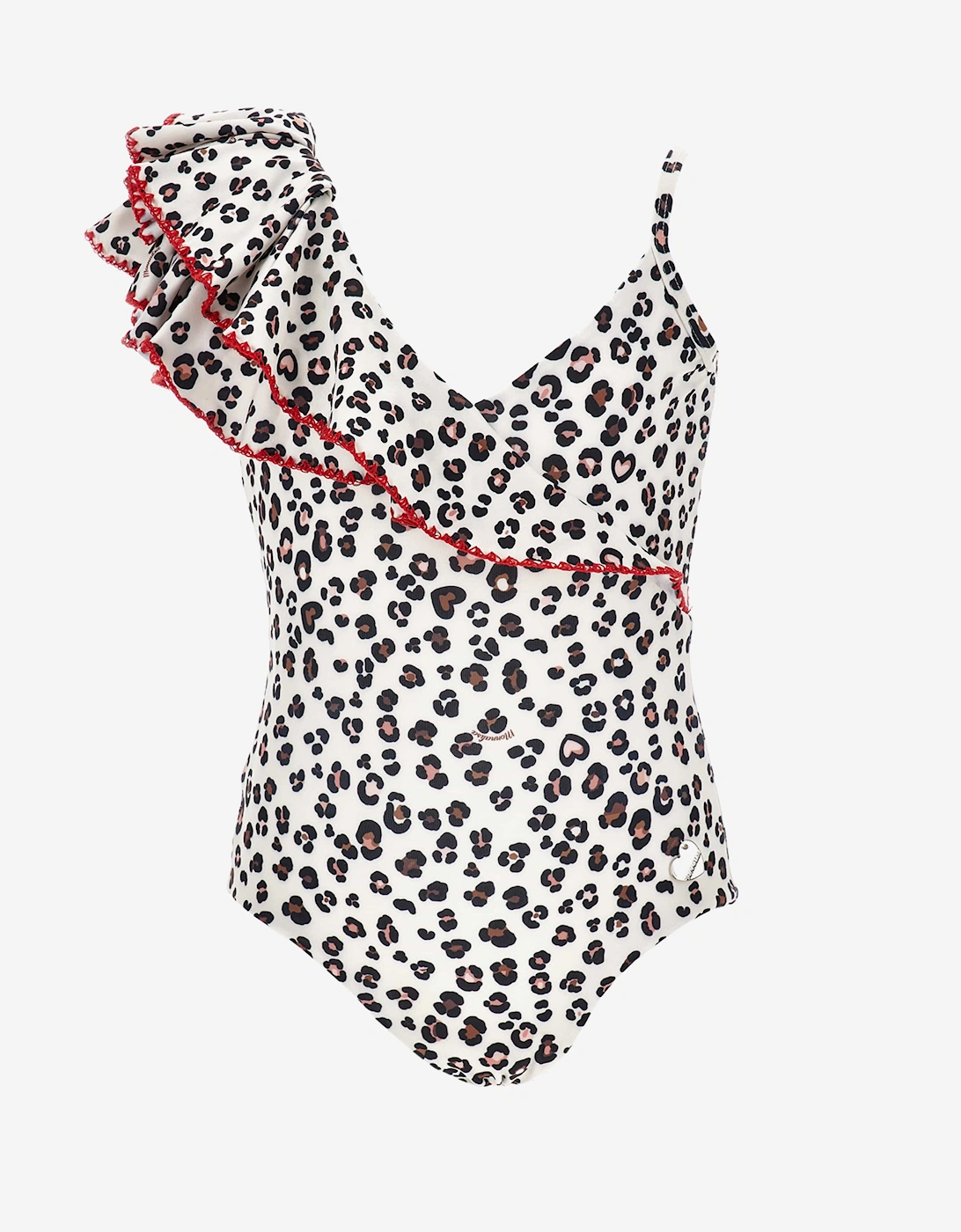 Girls Leopard Print Swimsuit in Beige, 5 of 4