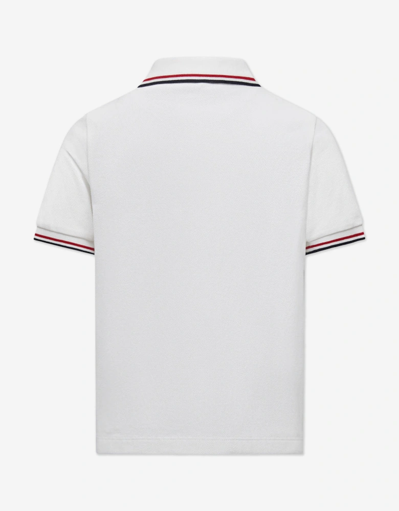 Enfant Boys Logo Polo Shirt in Ivory