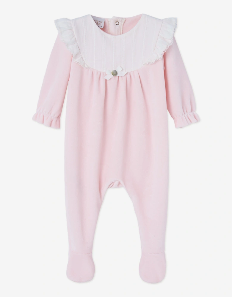 Baby Girls Cotton Babygrow in Pink