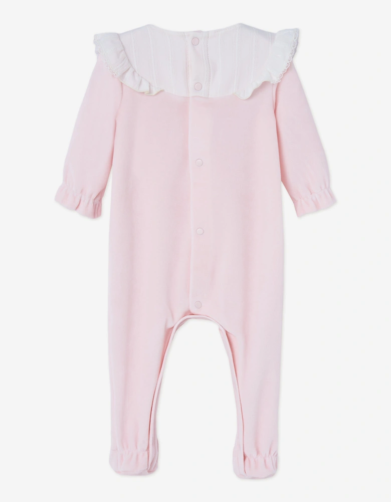 Baby Girls Cotton Babygrow in Pink
