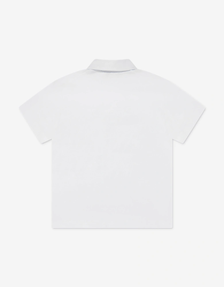 Boys Logo Polo Shirt in White