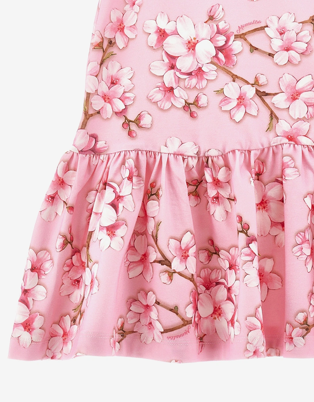 Girls Peach Blossom Jersey Dress in Pink