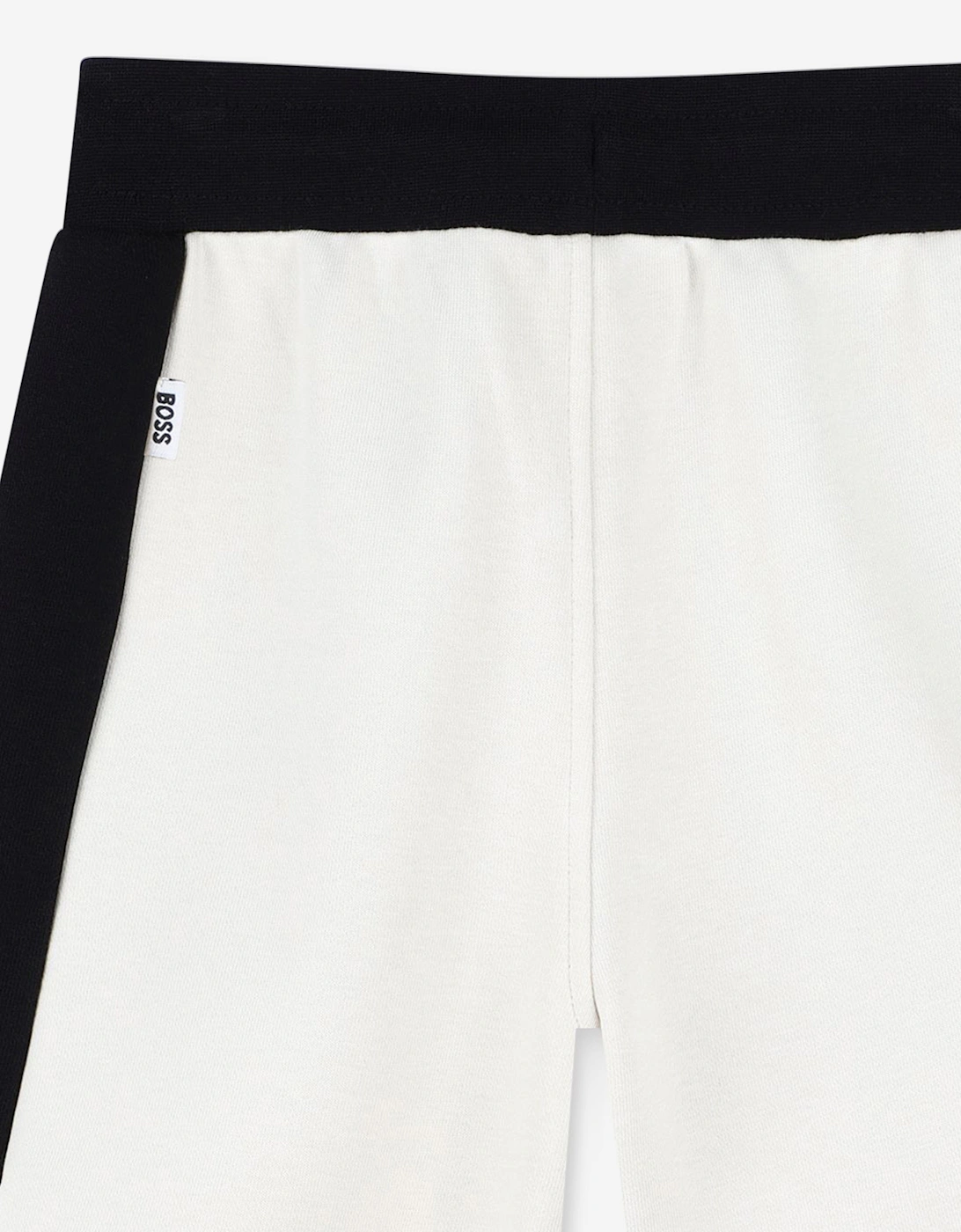 BOSS Boys Colourblock Bermuda Shorts in Beige