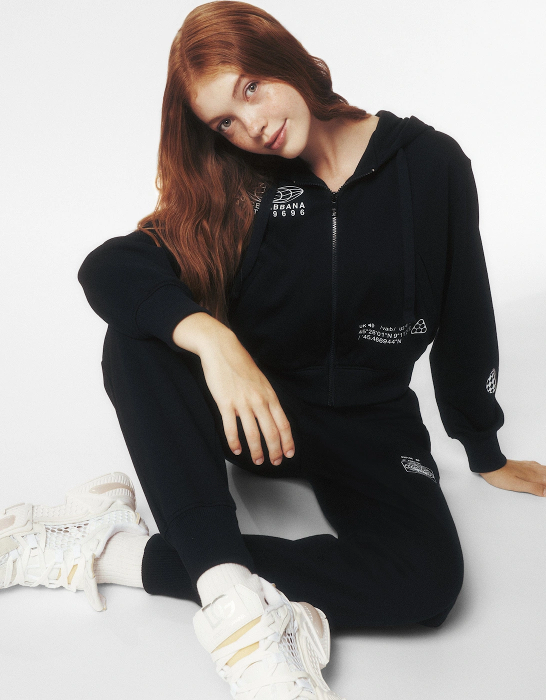 Girls DG Vibe Zip Up Top in Black