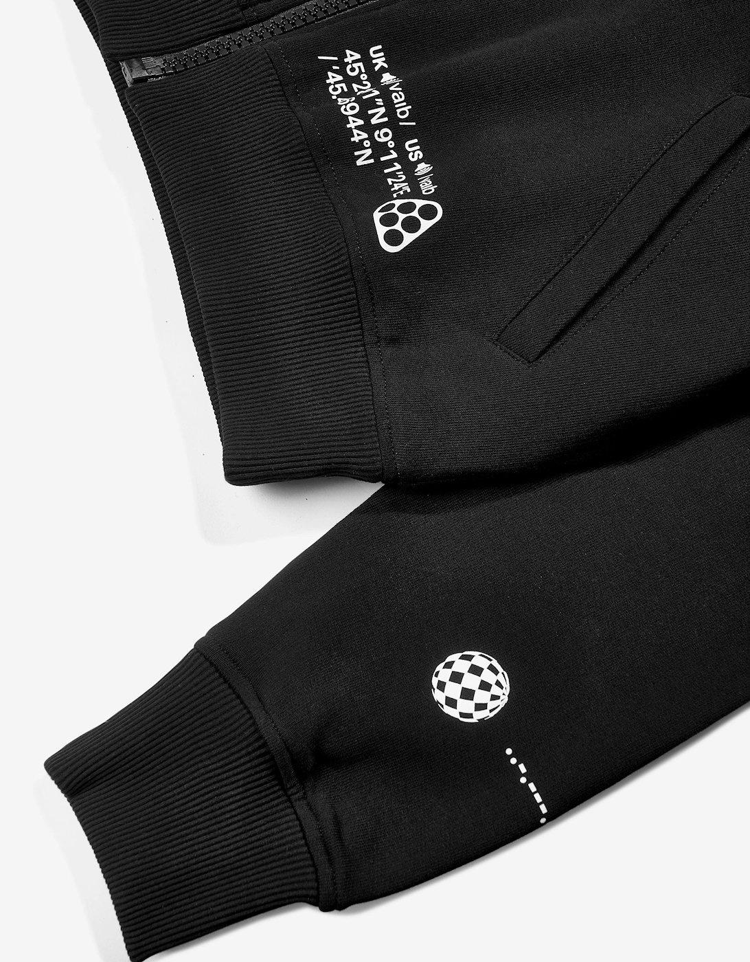 Girls DG Vibe Zip Up Top in Black