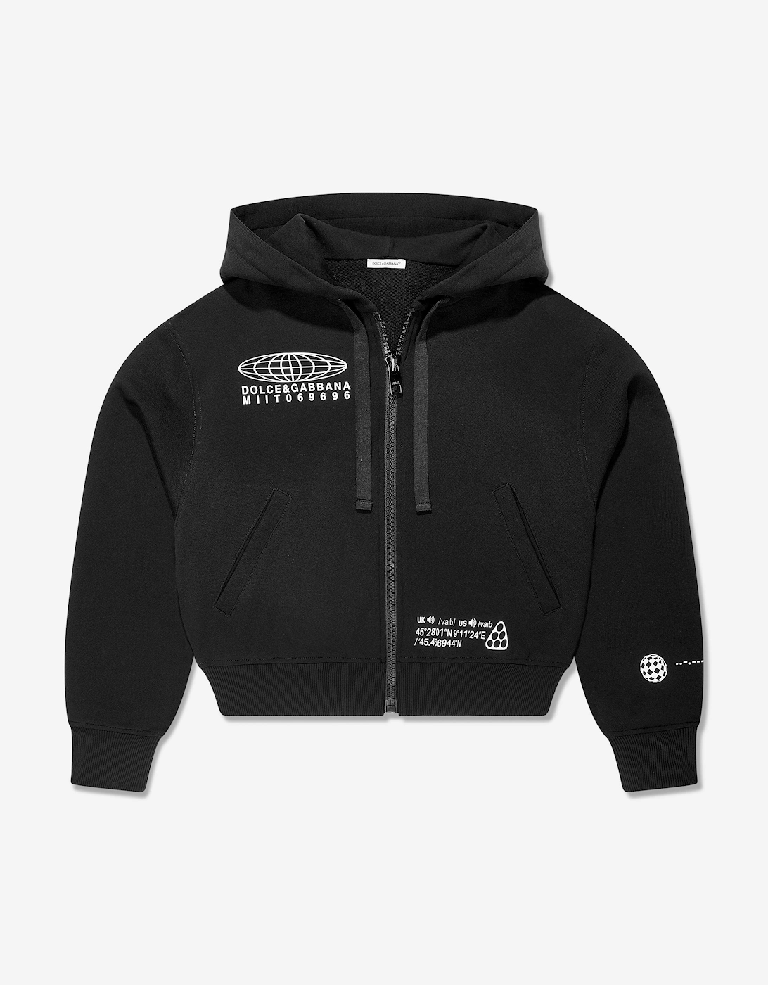 Girls DG Vibe Zip Up Top in Black, 6 of 5