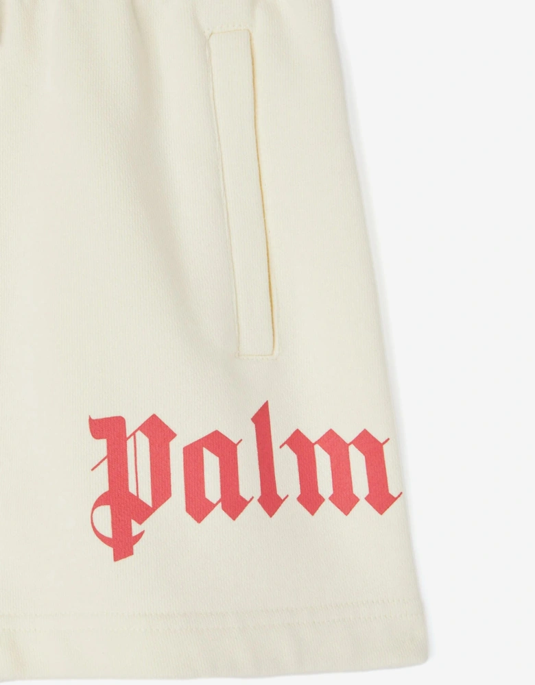 Girls Classic Overlogo Sweat Skirt in Ivory