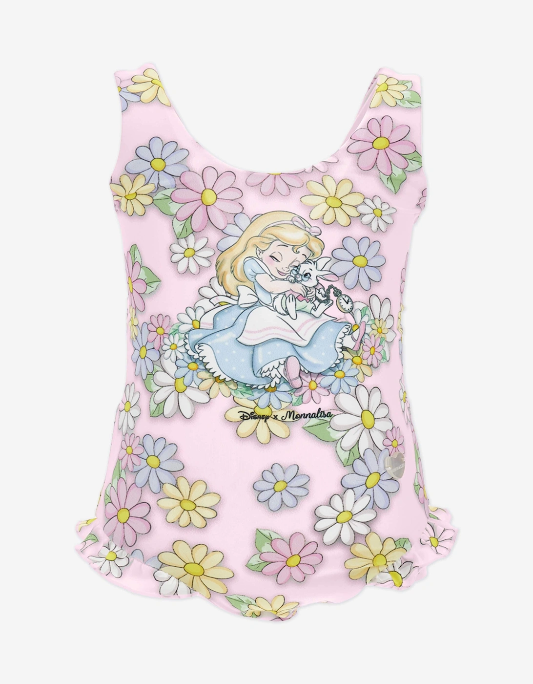 Baby Girls Daisy Swimsuit in Pink, 5 of 4