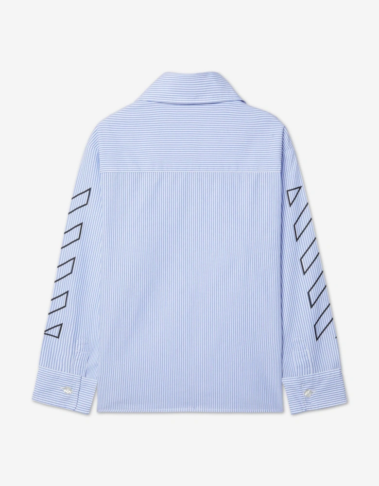 Boys Bookish Diag Shirt in Blue
