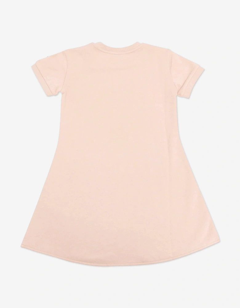 Enfant Girls Logo Jersey Dress in Pink