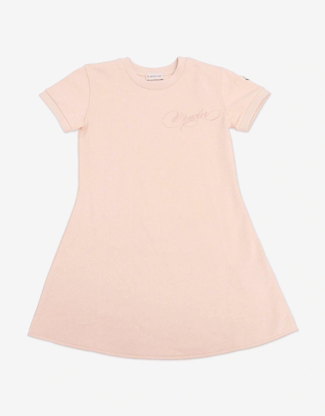 Enfant Girls Logo Jersey Dress in Pink, 5 of 4