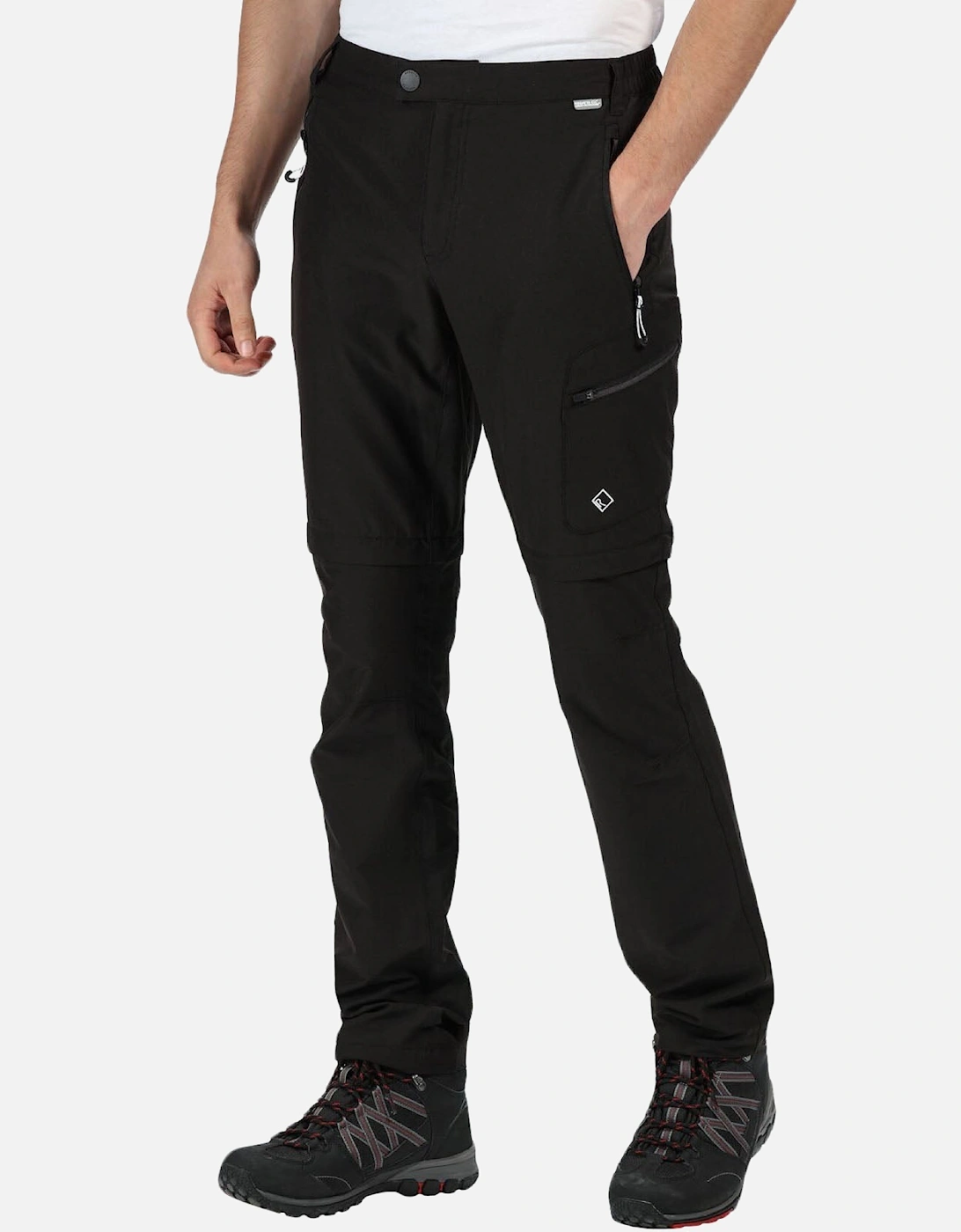 Mens Highton Zip Off Walking Trousers - Black, 2 of 1