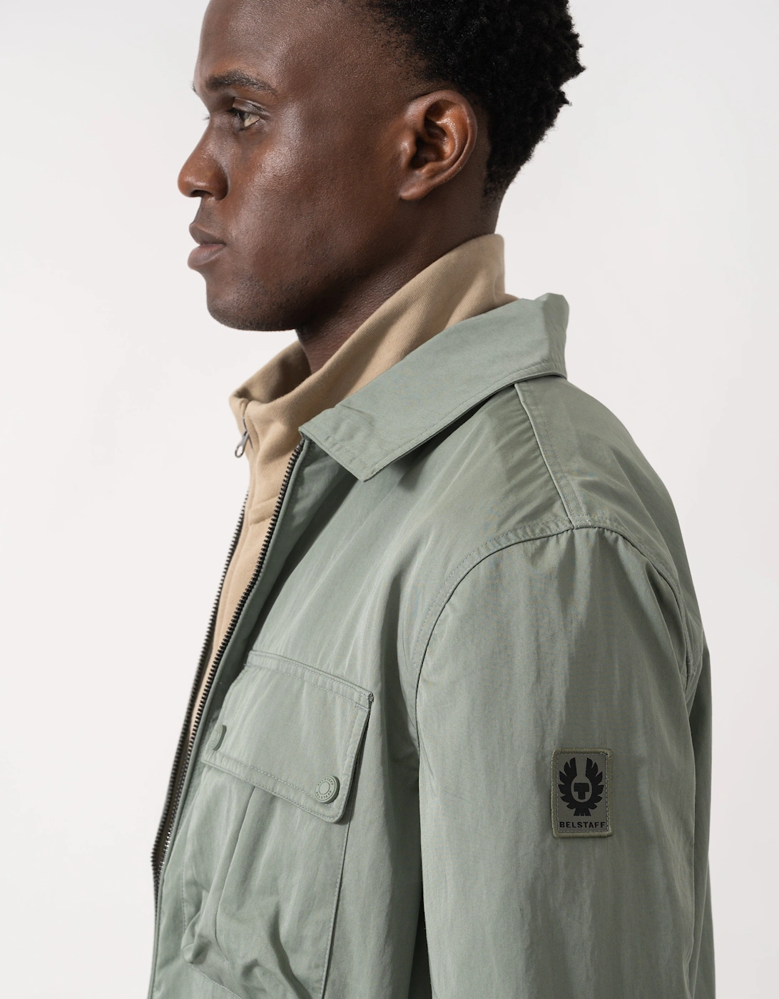 Drome Mens Overshirt - Sage Green